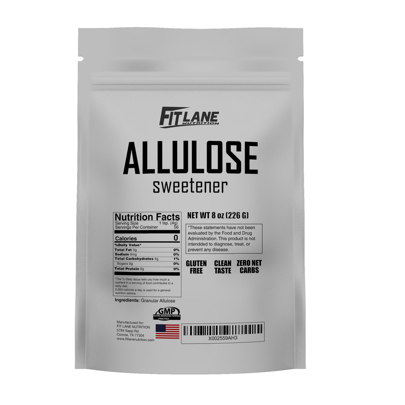 ALLULOSE SWEETENER 8 OZ