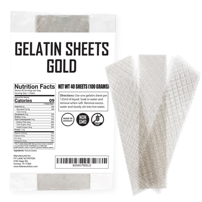 Gelatin Sheets Gold 40 ct