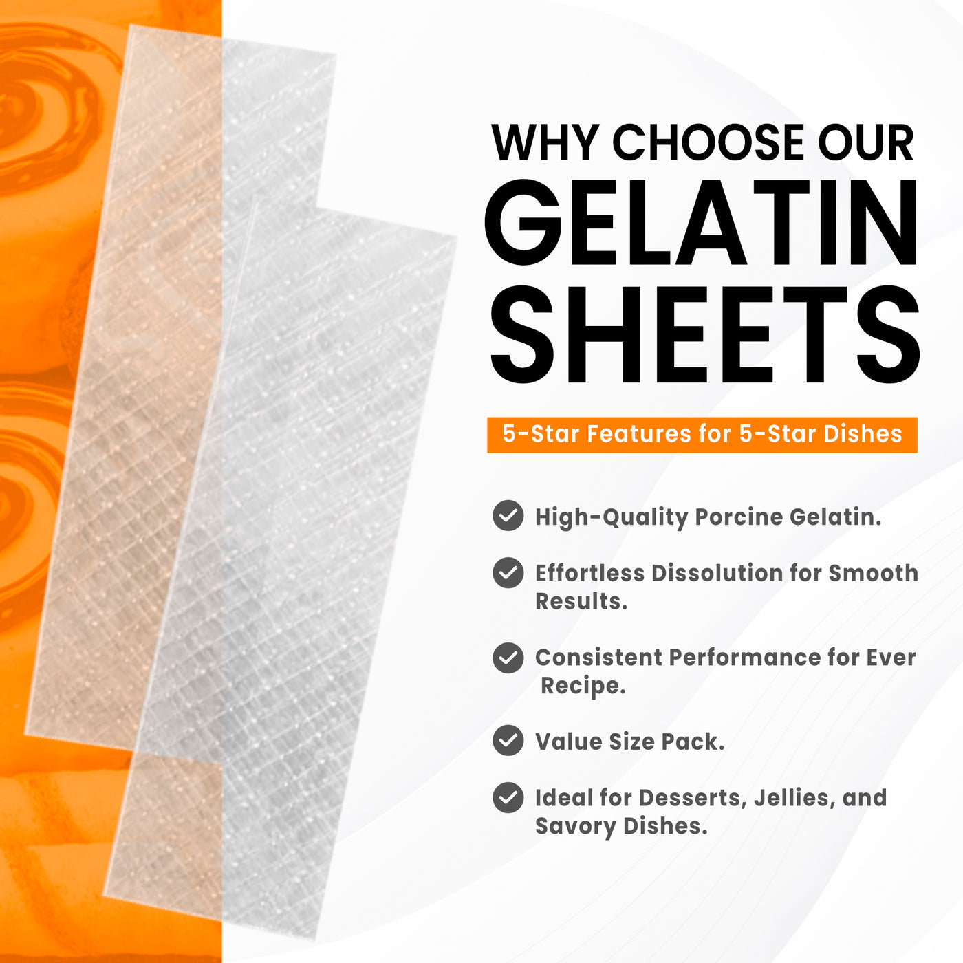 Gelatin Sheets Silver 50 ct