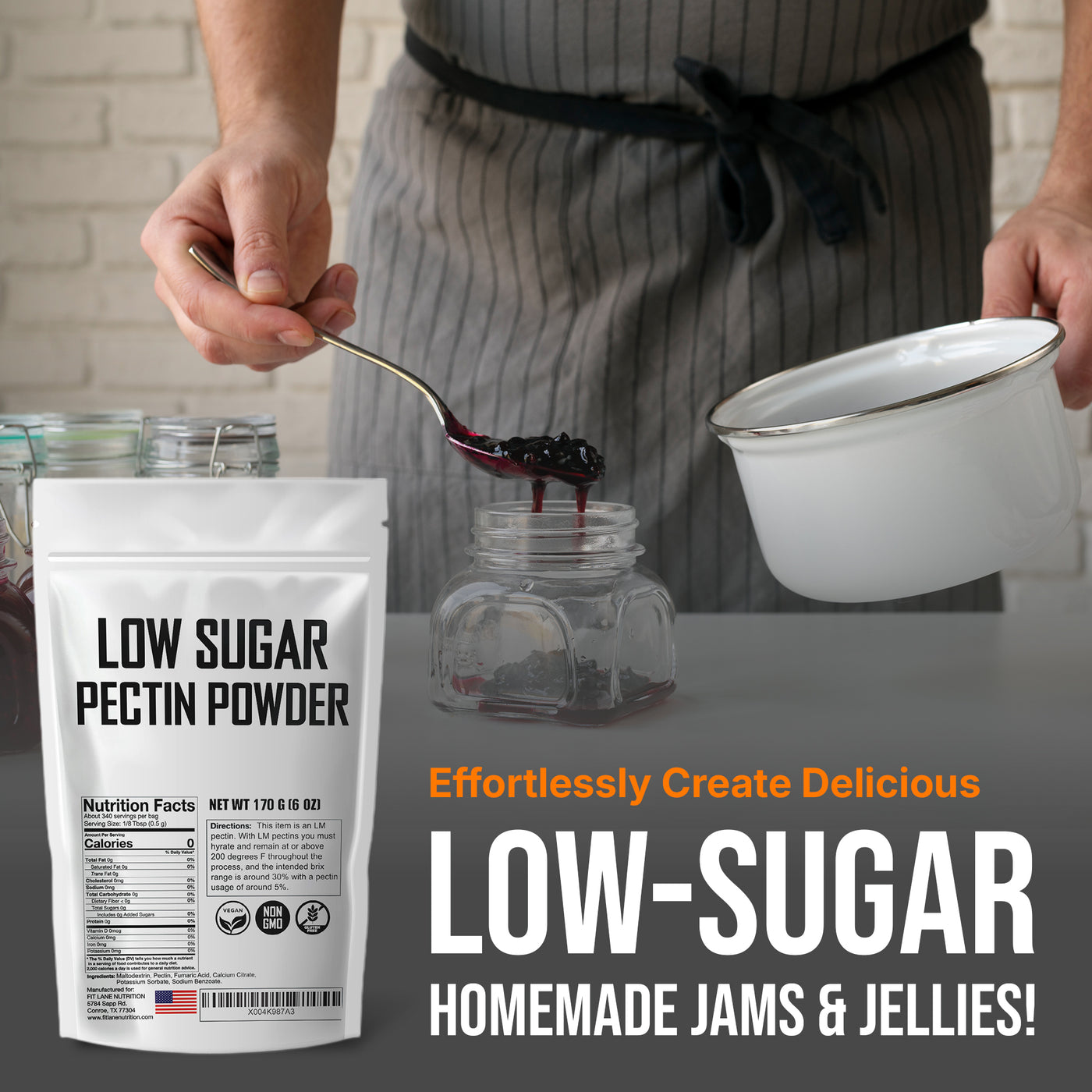 Low Sugar Pectin for Canning Jam and Jellies 6 oz