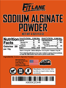 Sodium Alginate Powder, Food Grade Bulk Powder for Thickening, Non-GMO and  Vegan, 1lb (16 oz)