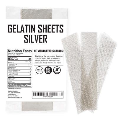 Gelatin Sheets Silver 50 ct