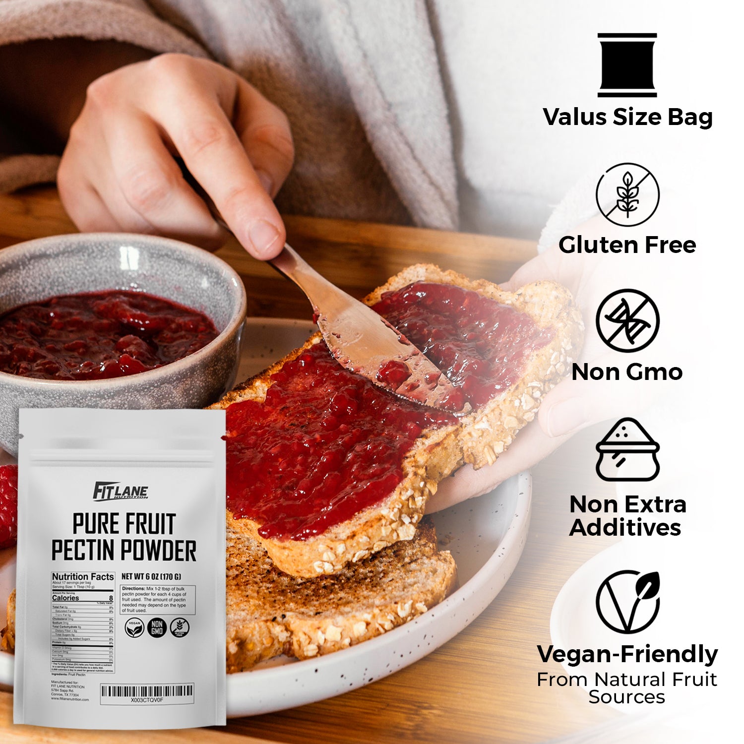 thumbnail image 2 of Pure Pectin Powder 25g - Food Grade Gelling Agent For Homemade Jams, Jellies & Marmalades 2 of 13